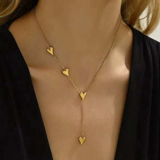 Heart long necklace