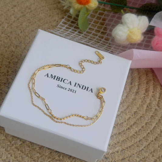 Thin link bracelet